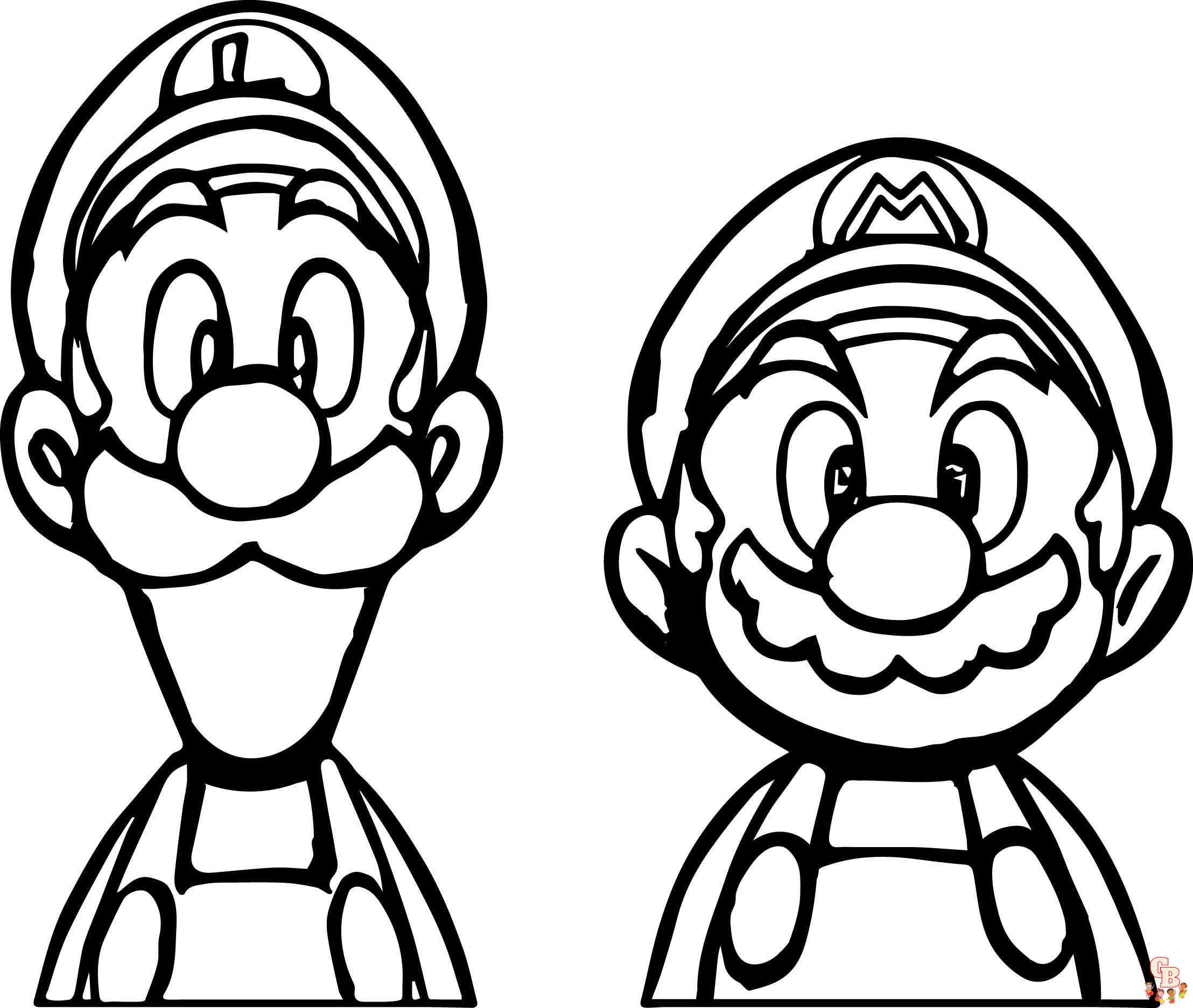 Mario Kleurplaat Voor Kinderen, Beginners en Fans van Het Spel