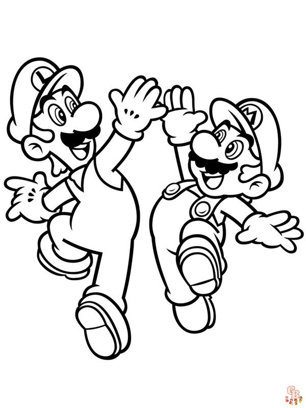 Mario Kleurplaat Voor Kinderen, Beginners en Fans van Het Spel