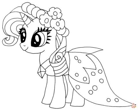 Gratis Kleurplaten van My Little Pony - Voorbeelden met alle personages