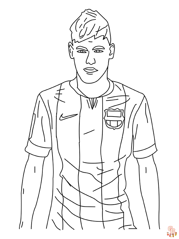 neymar coloring page