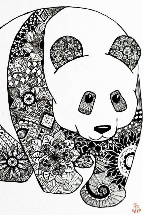 Leuke Kleurplaten van Panda's om Uit te Printen