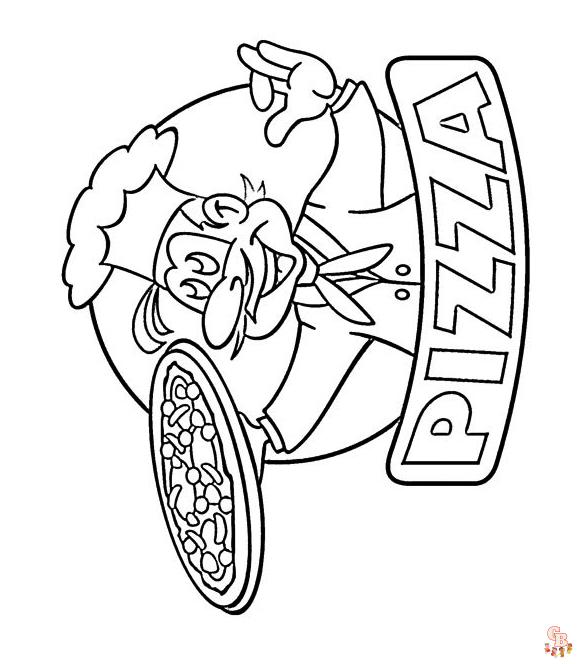 pizza kleurplaat001