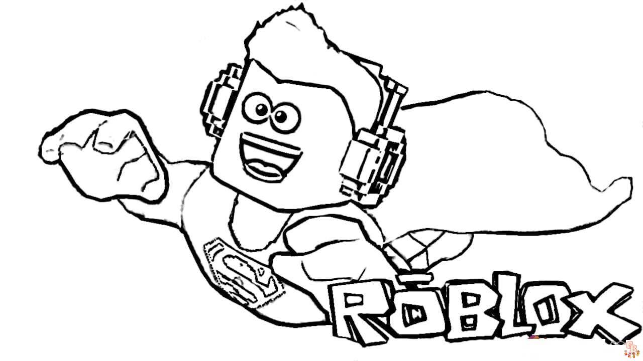 Gratis kleurplaten van Roblox - Kleurplaat Roblox voor kinderen
