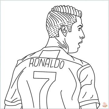Kleurplaat Ronaldo - Realistische Kleurplaten van Ronaldo voor Kinderen, Tieners en Volwassenen