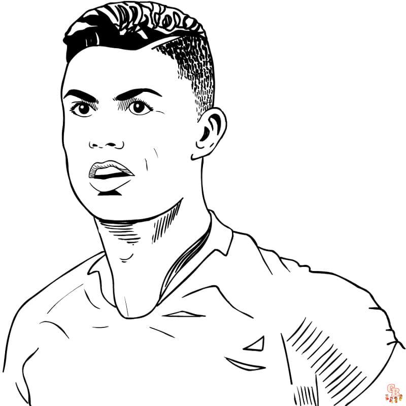Kleurplaat Ronaldo - Realistische Kleurplaten van Ronaldo voor Kinderen, Tieners en Volwassenen