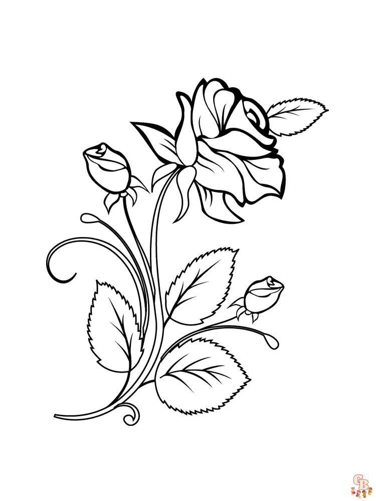 rose coloring pages 31