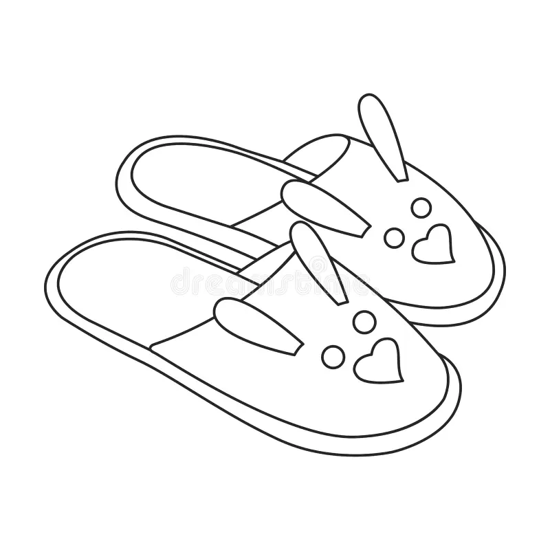 slippers vector icon outline isolated white background logo 234017805