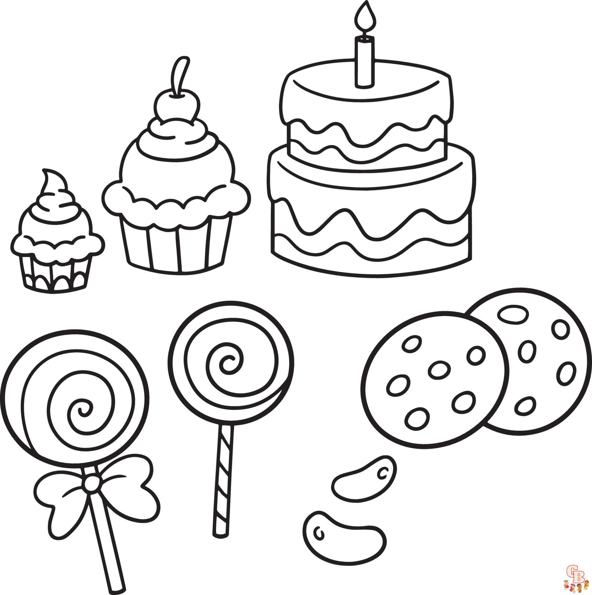 10 Leuke Kleurplaten van Taarten en Cupcakes om In te Kleuren