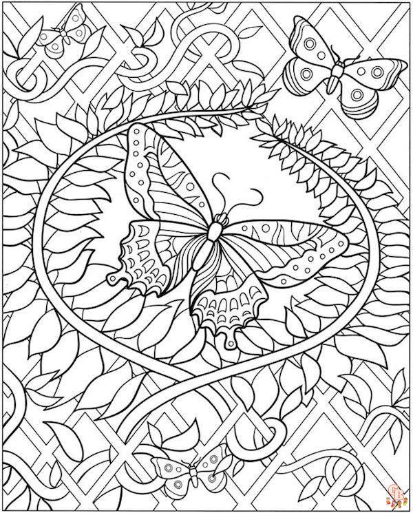 Kleurplaat Vlinder Eenvoudig, Mooi en Gedetailleerd Gratis Printables