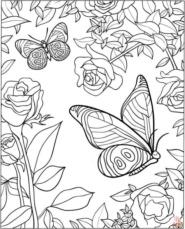 Kleurplaat Vlinder Eenvoudig, Mooi en Gedetailleerd Gratis Printables