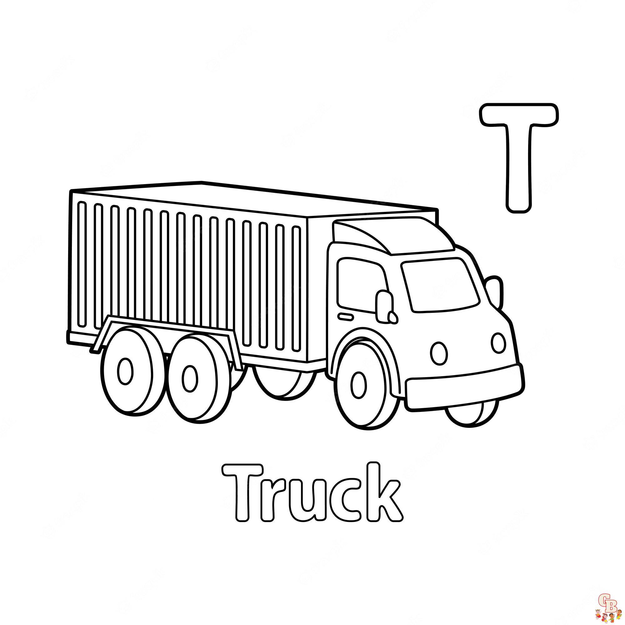 Gratis Kleurplaten van Vrachtwagens - Realistische Leuke Opties!