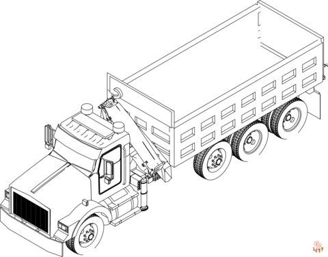 Gratis Kleurplaten van Vrachtwagens - Realistische Leuke Opties!