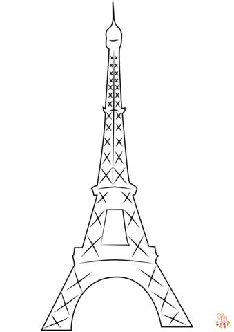 Eiffeltoren Kleurplaat