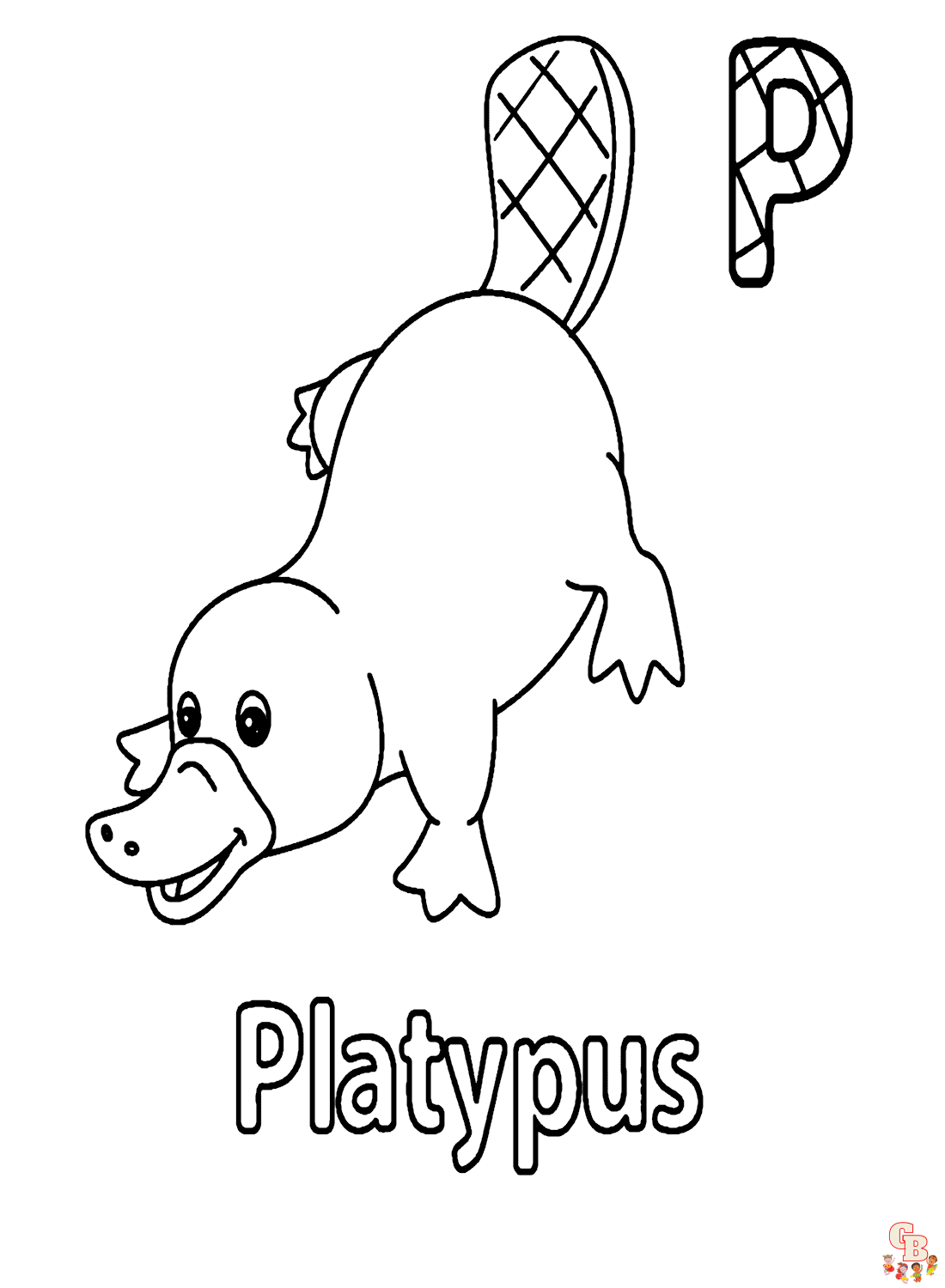 Letter p for platypus