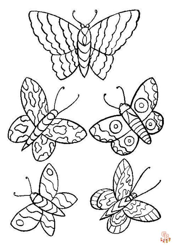 Vlinder Volwassenen Kleurplaat 1