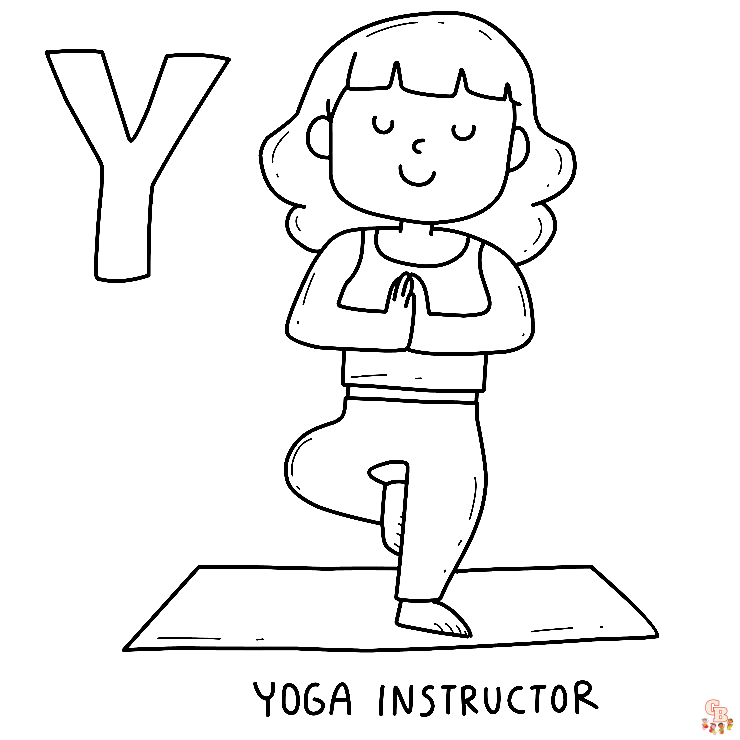 yoga kleurplaat 1