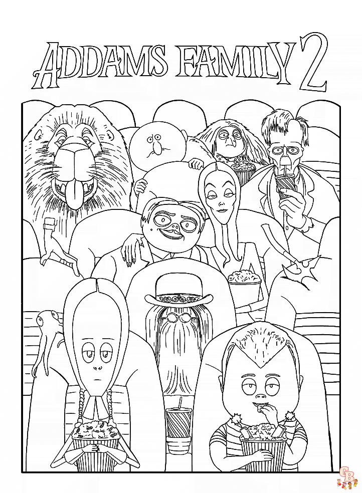 Addams Family Kleurplaten 1