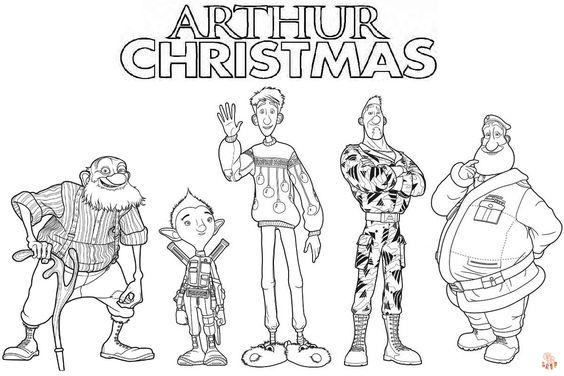 Arthur Christmas kleurplaten 2