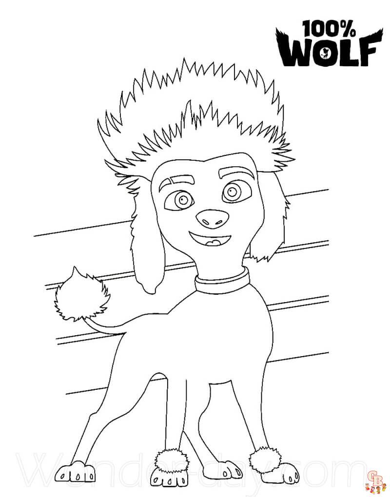 100 Wolf Kleurplaten 17