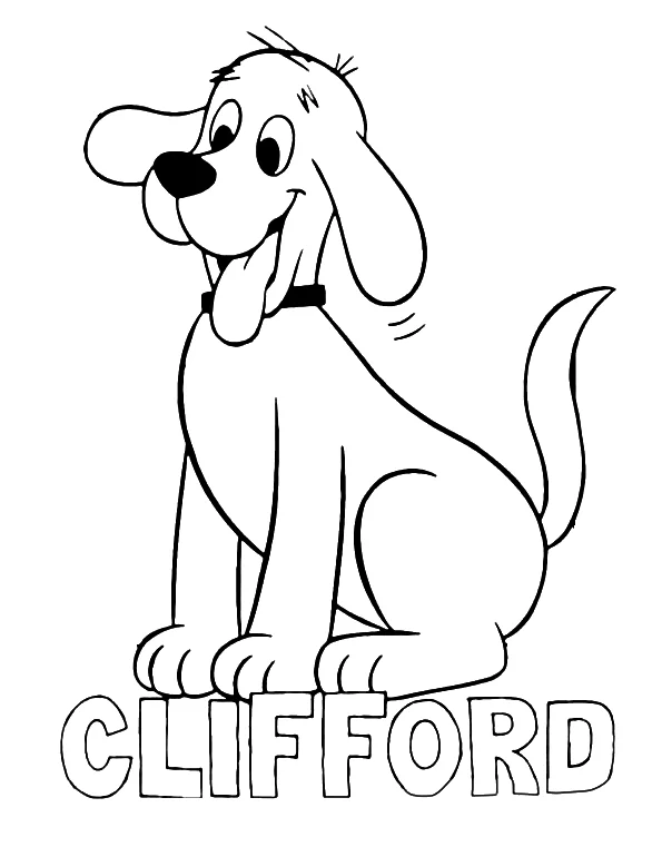 Clifford de Grote Rode Hond Kleurplaten 1