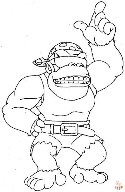 Donkey Kong kleurplaten 1