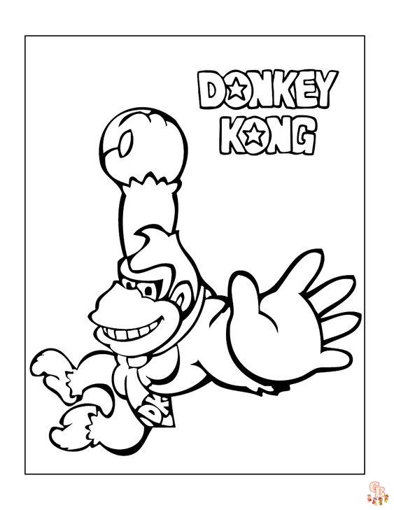 Donkey Kong kleurplaten 2