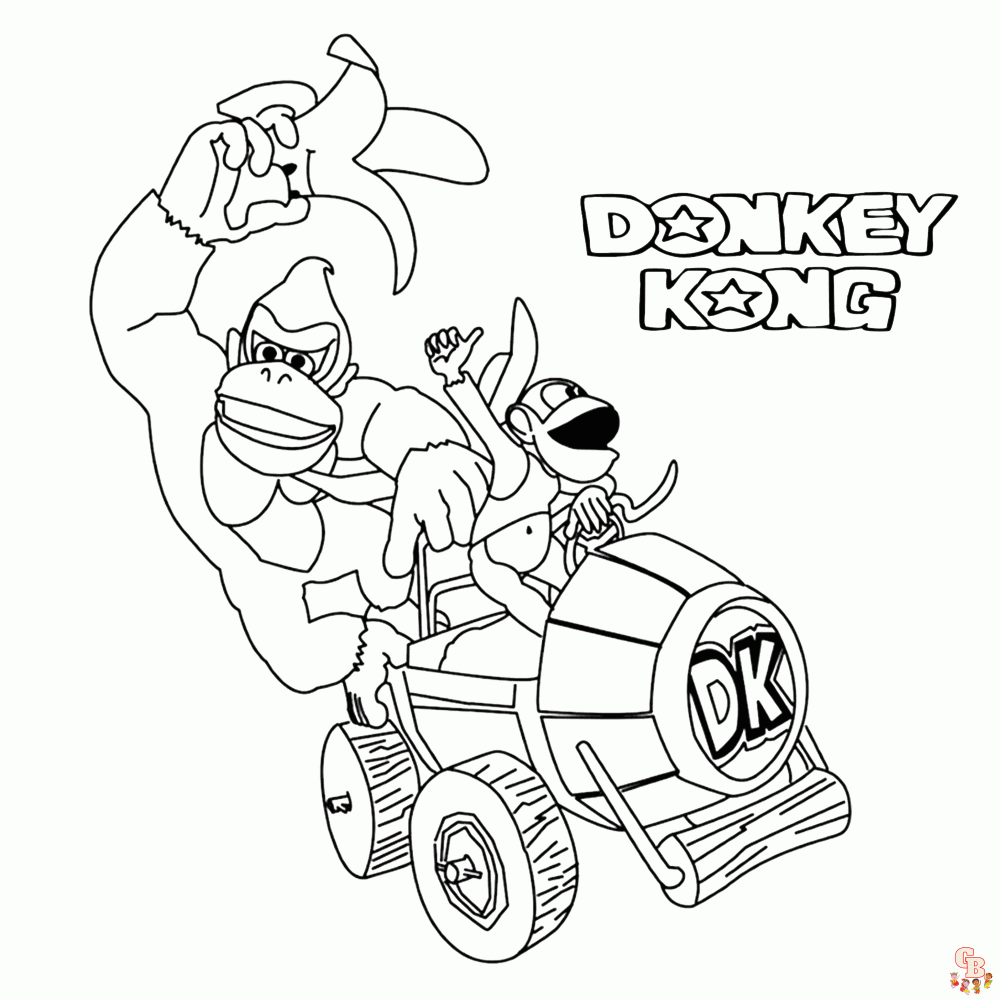 Donkey Kong kleurplaten 3