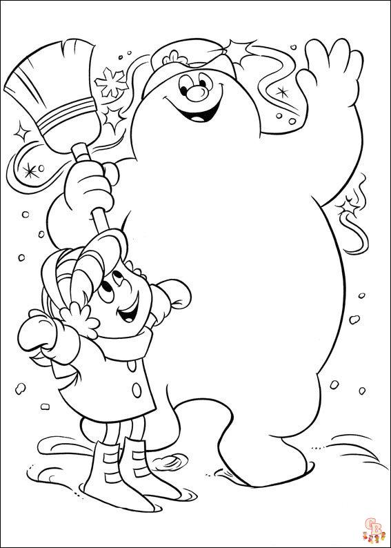 Frosty de Sneeuwman Kleurplaten 12
