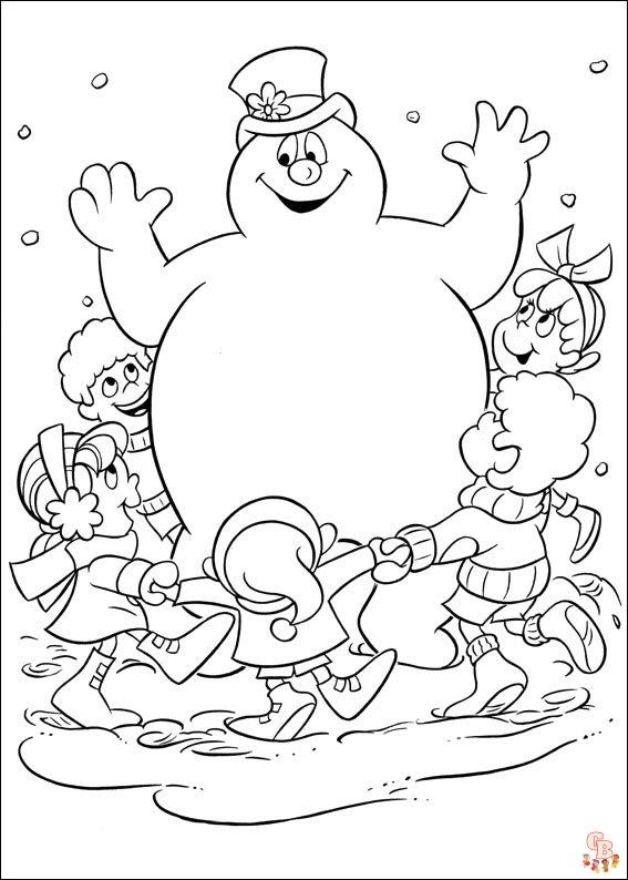 Frosty de Sneeuwman Kleurplaten 13
