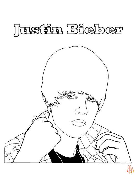Justin Bieber Kleurplaten 6