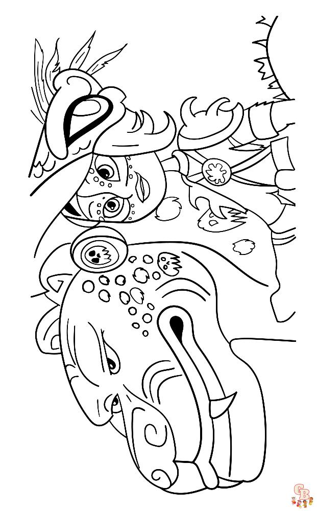 Maya en de Drie Krijgers Kleurplaten 1