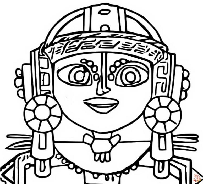 Maya en de Drie Krijgers Kleurplaten 10