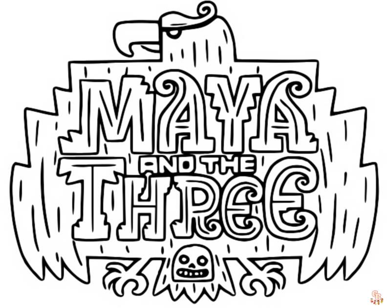 Maya en de Drie Krijgers Kleurplaten 11