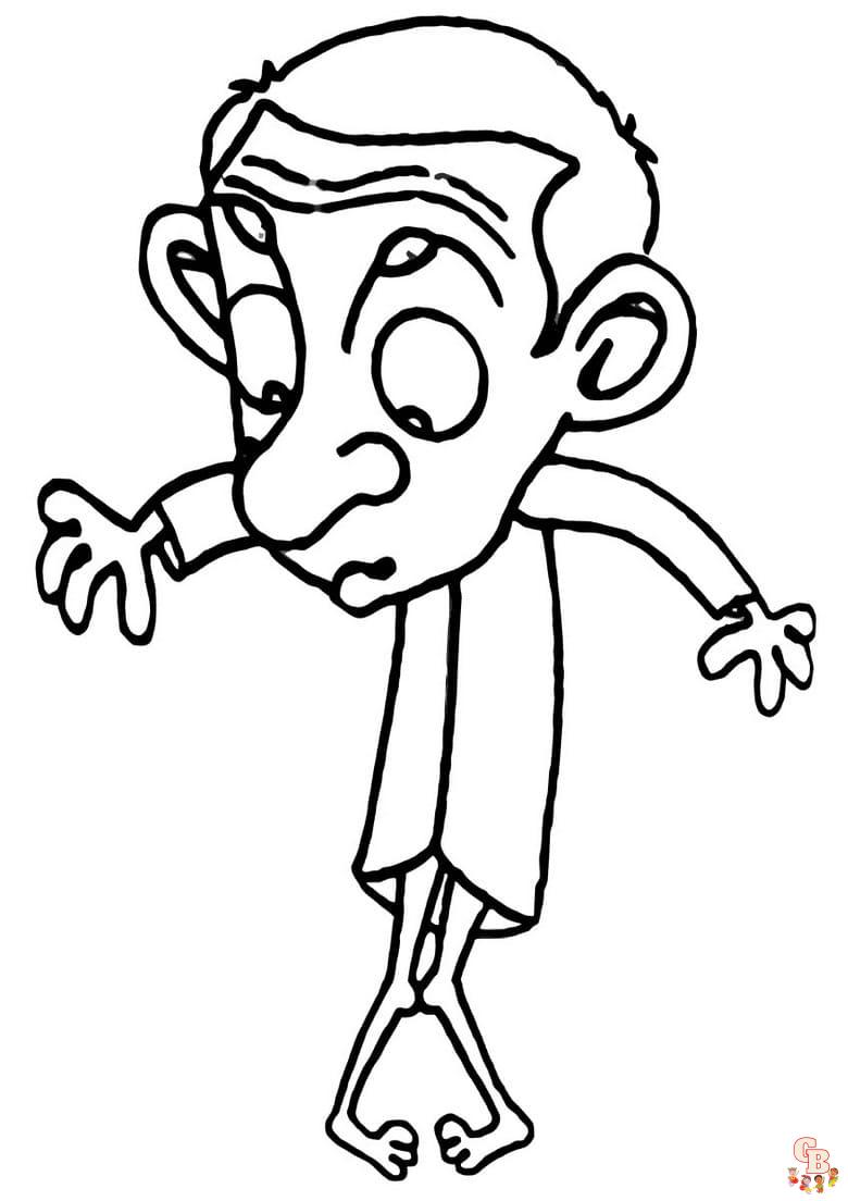 Mr. Bean Kleurplaten 3