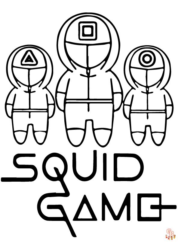Squid Game kleurplaten 5