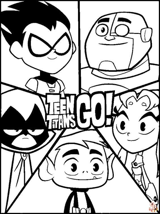 Teen Titans GO kleurplaten 2